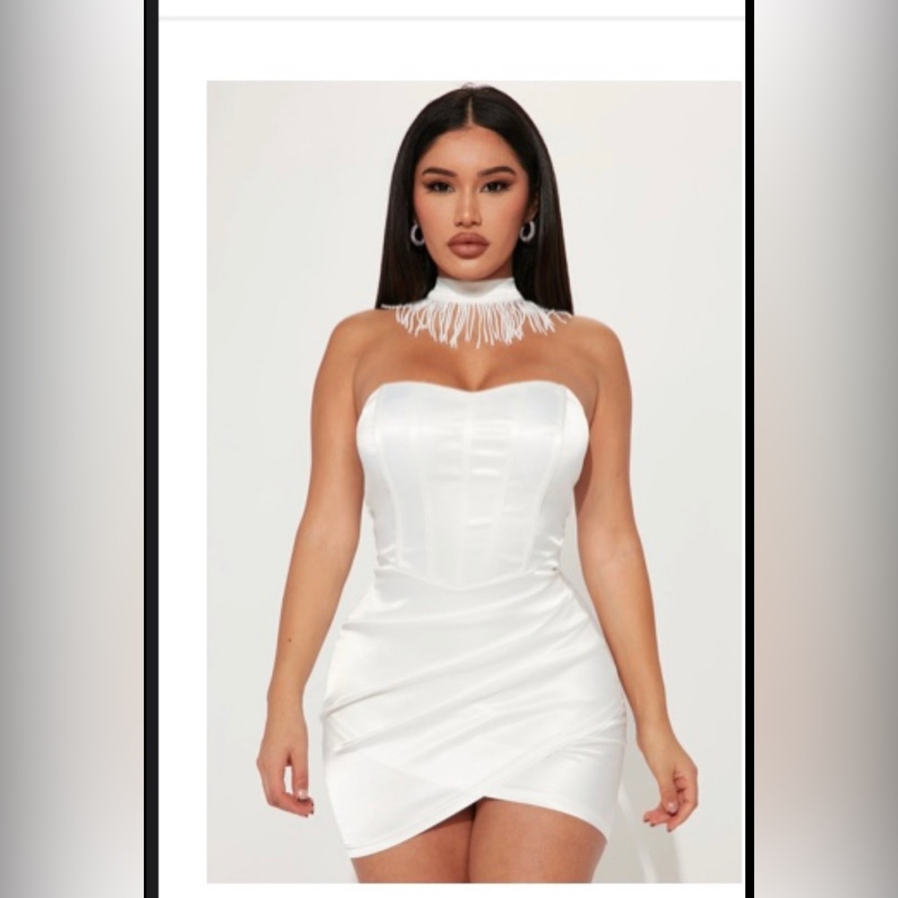 White cocktail dress